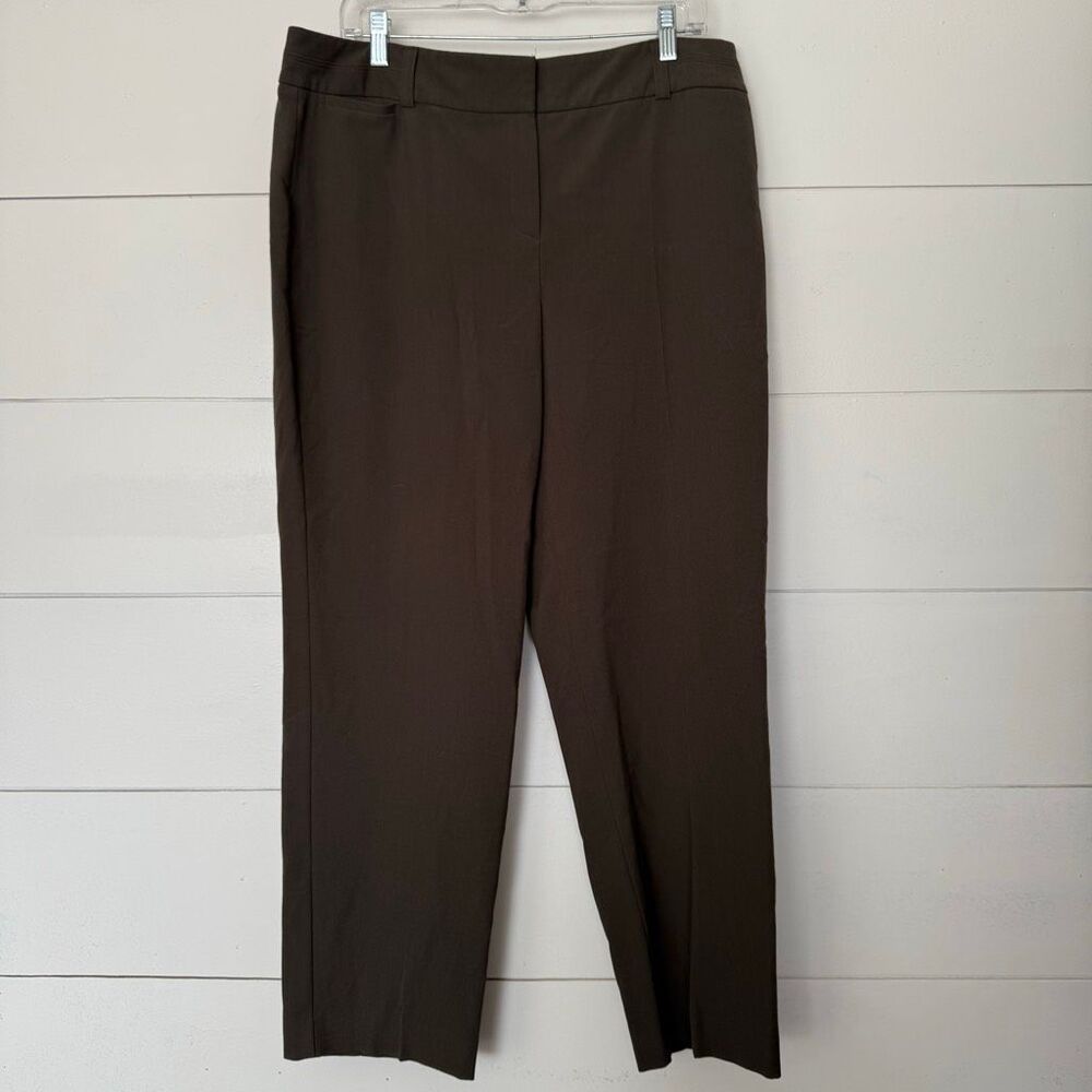 Talbots Women’s 14 Brown Stretch Chino Pants Office Core Career